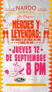 cartel exposición colectiva heroes y leyendas