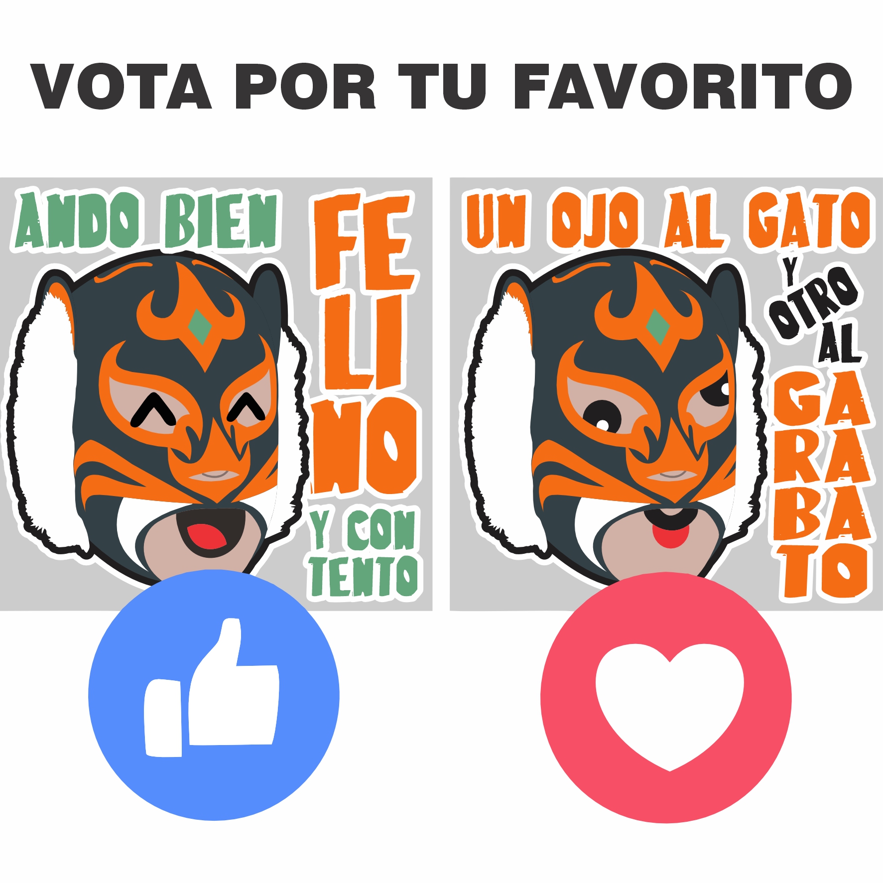 sticker para whatsapp del luchador felino by kcidis